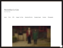 Tablet Screenshot of maximilianlecain.com